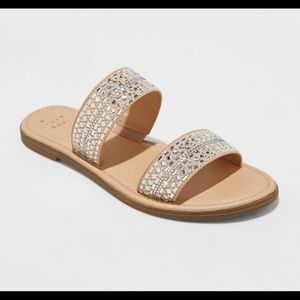 Women’s Kersha Embellished Slide Sandals- NEW IN BOX